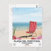 Platja del Portitxol, Costa Brava, Spanien Postkarte (Vorne/Hinten)
