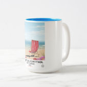 Platja del Portitxol, Costa Brava, Spanien Zweifarbige Tasse (VorderseiteRechts)