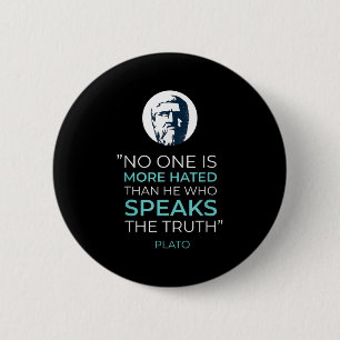 Plato ancient griechische Philosophie Zitat Button
