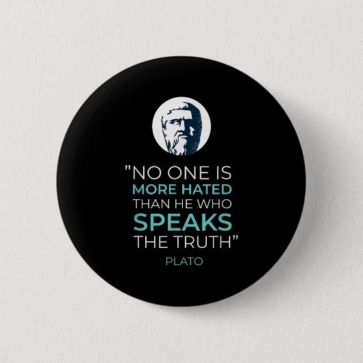 Plato ancient griechische Philosophie Zitat Button (Vorderseite)