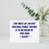Plato and Evil Men Postkarte (Stehend Vorderseite)