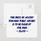Plato and Evil Men Postkarte (Vorne/Hinten)