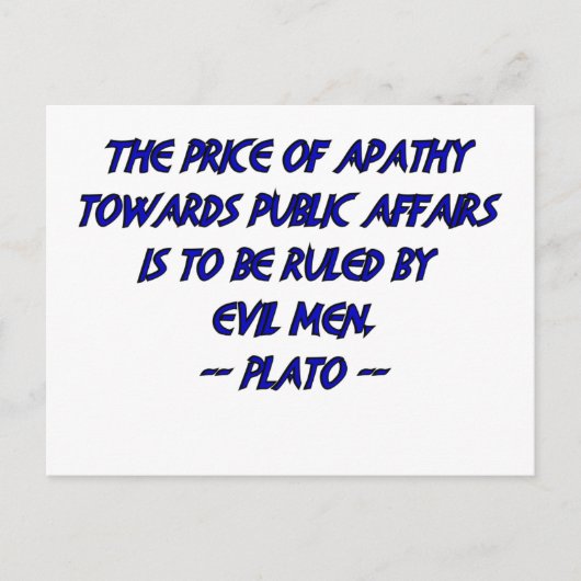 Plato and Evil Men Postkarte (Vorderseite)