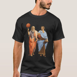 Plato Aristoteles Basketball Match - Fun Philosoph T-Shirt