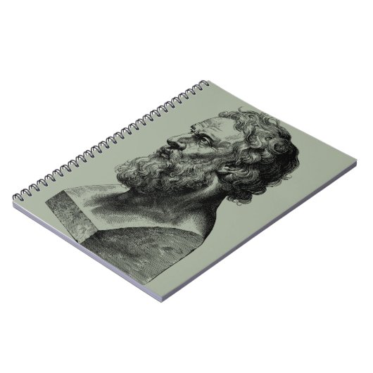 Plato Bust plato, Philosophie Illustration Notizblock (Linke Seite)