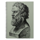 Plato Bust plato, Philosophie Illustration Notizblock (Vorderseite)