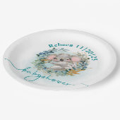 Plato de papel Baby Shower "Baby Koala" Pappteller (Schrägansicht)