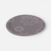 Plato de papel con diseño de plantas. pappteller (Schrägansicht)