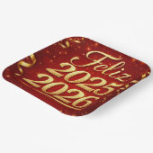 Plato de Papel con Diseño “Feliz 2025–2026” | Deco Pappteller (Gewinkelt)