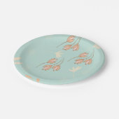 Plato de papel con diseño floral. pappteller (Schrägansicht)