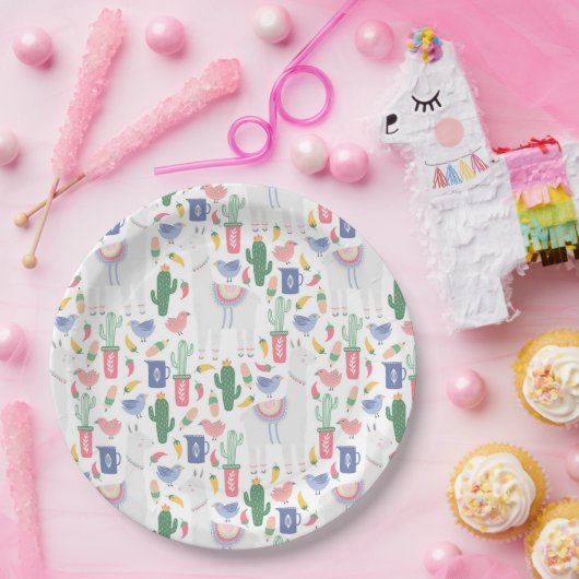 Plato de papel de la colección Oh, Llama Llama Pappteller (Party)