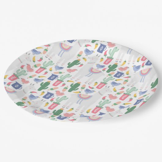 Plato de papel de la colección Oh, Llama Llama Pappteller (Schrägansicht)