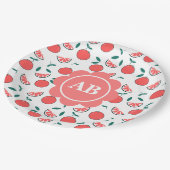 Plato de papel diseño melocotones pappteller (Schrägansicht)