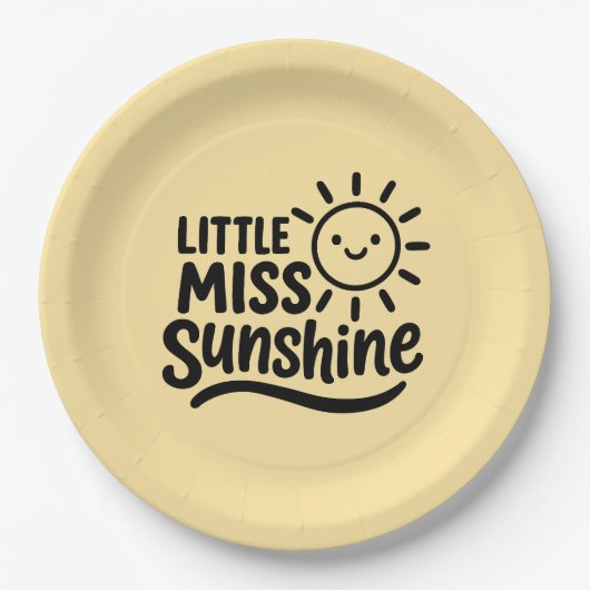 Plato de papel – Little Miss Sunshine Pappteller (Vorderseite)