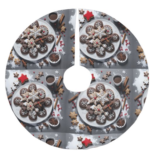 Plato de papel navidad 1 - 001 polyester weihnachtsbaumdecke (Vorderseite)