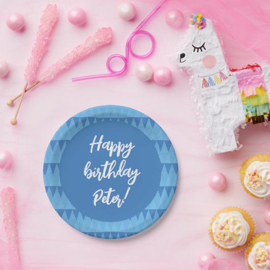 Plato de papel personalizable cumpleaños pappteller (Party)