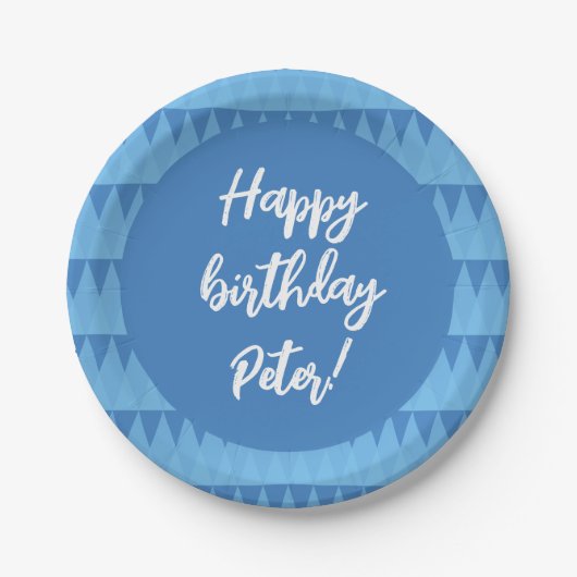 Plato de papel personalizable cumpleaños pappteller (Vorderseite)