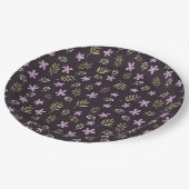 Plato de papel Violetas y flores silvestres Pappteller (Schrägansicht)