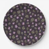 Plato de papel Violetas y flores silvestres Pappteller (Vorderseite)