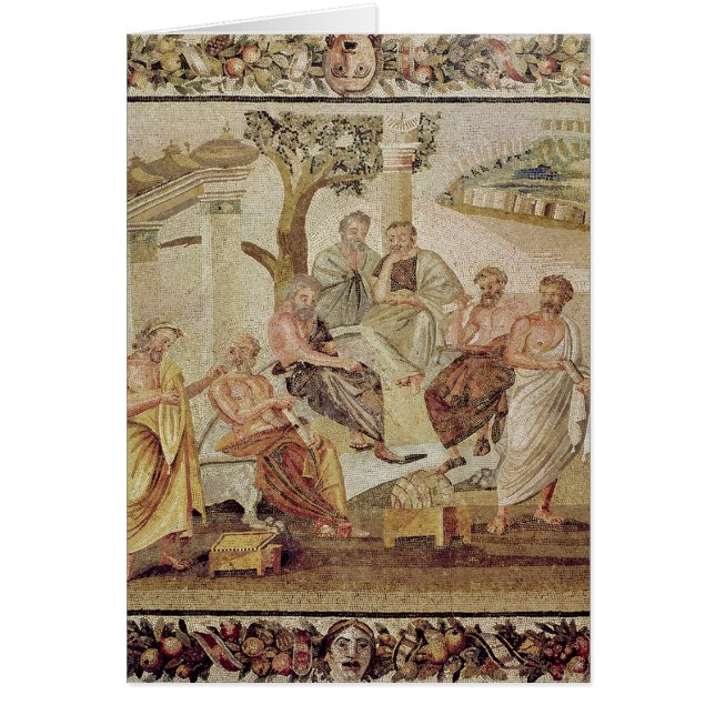 Plato, der mit seinen Schülern sich unterhält (Vorne)