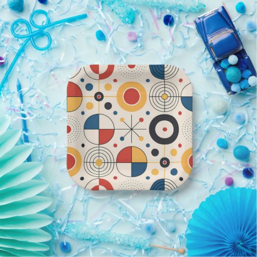 Plato diseño geométrico pappteller (Party)