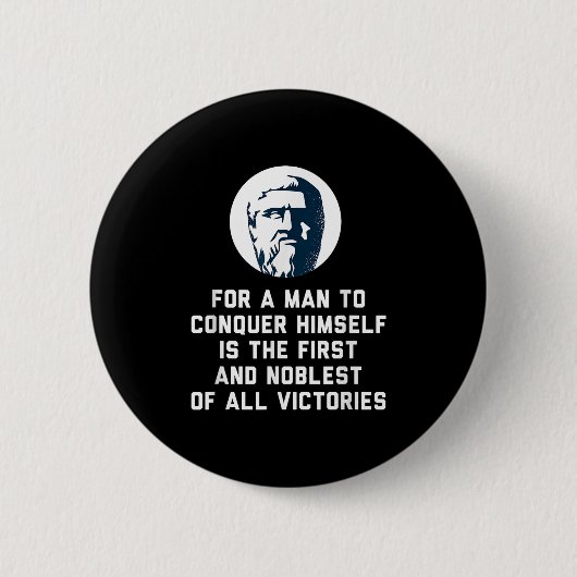 Plato für einen Mann, um sich selbst zu erobern Ph Button (Vorderseite)
