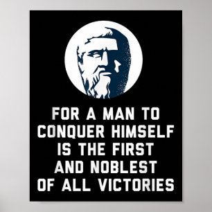 Plato für einen Mann, um sich selbst zu erobern Ph Poster