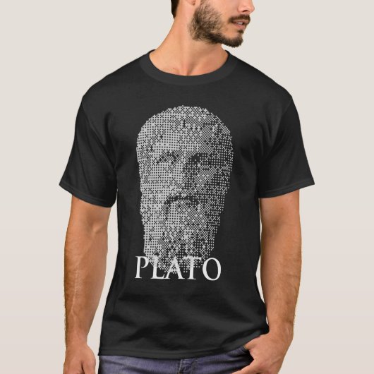 Plato-Halbtöne-Porträt T-Shirt (Vorderseite)