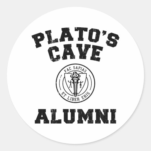 Plato-Höhle Alumni-Aufkleber Runder Aufkleber (Vorderseite)