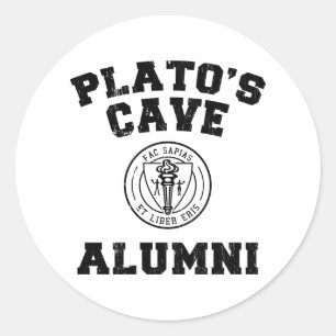 Plato-Höhle Alumni-Aufkleber Runder Aufkleber
