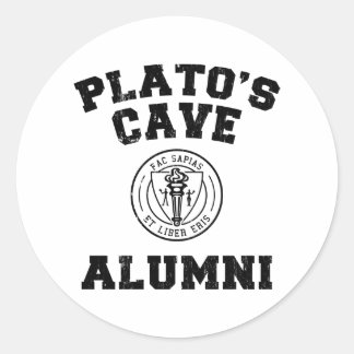 Plato-Höhle Alumni-Aufkleber Runder Aufkleber
