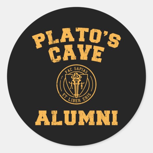 Plato-Höhle Alumni-Aufkleber Runder Aufkleber (Vorderseite)