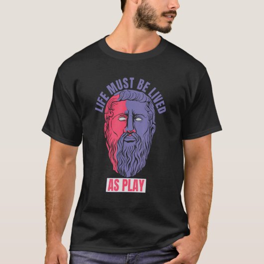 Plato Inspiration Zitat klassische Philosophen T-Shirt (Vorderseite)