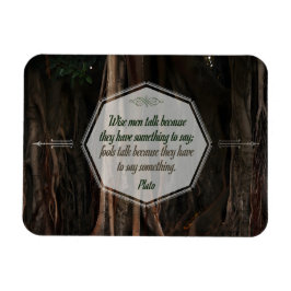 Plato Inspiration Zitat "Weiße Männer sprechen" Fl Magnet