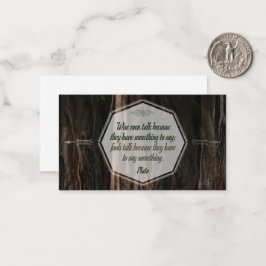 Plato inspirierendes Zitat "Weiße Männer reden" Mitteilungskarte