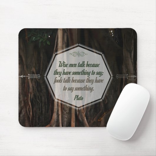 Plato inspirierendes Zitat "Weiße Männer reden" Mousepad (Mit Mouse)