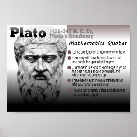 Plato Mathematics zitiert Poster (Vorne)