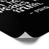 Plato Philosophy Zitat Poster (Ecke)