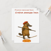 Plato platypus tightrope walker karte (Vorderseite/Rückseite Beispiel)