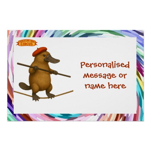 Plato platypus tightrope walker poster (Vorderseite)