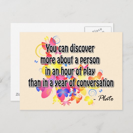 Plato Postkarte (Vorne/Hinten)