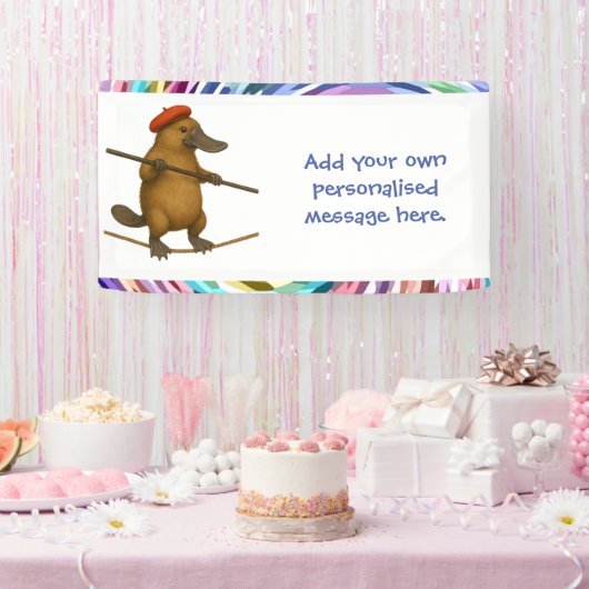 Plato Schnabeltier Seiltänzer Banner (Party)