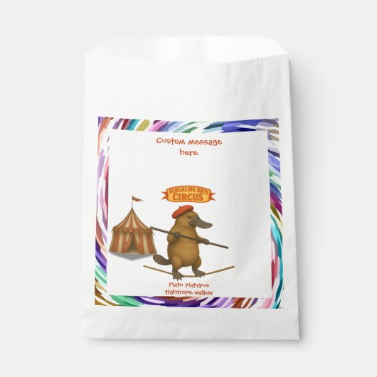 Plato Schnabeltier Seiltänzer Geschenktütchen (Vorderseite)