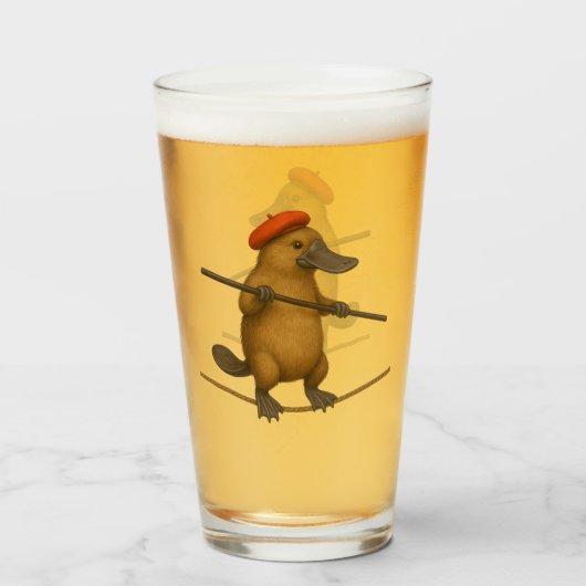 Plato Schnabeltier Seiltänzer Glas (Vorne (Gefüllt))