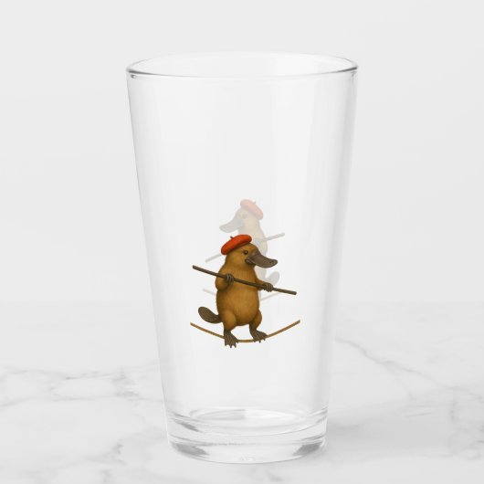 Plato Schnabeltier Seiltänzer Glas (Vorderseite)