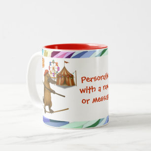 Plato Schnabeltier Seiltänzer personalisieren Zweifarbige Tasse