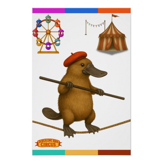 Plato Schnabeltier Seiltänzer Poster (Vorderseite)