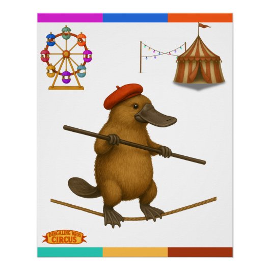 Plato Schnabeltier Seiltänzer Poster (Vorderseite)