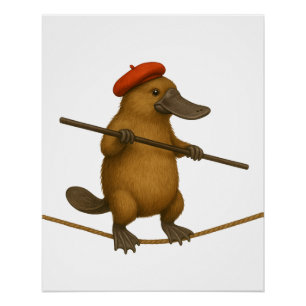 Plato Schnabeltier Seiltänzer Poster
