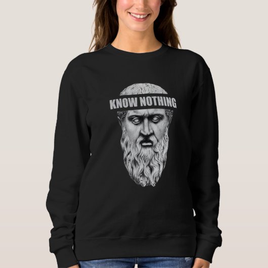 Plato Sokrates Aristoteles Weiß Nichts Delphi Phi Sweatshirt (Vorderseite)